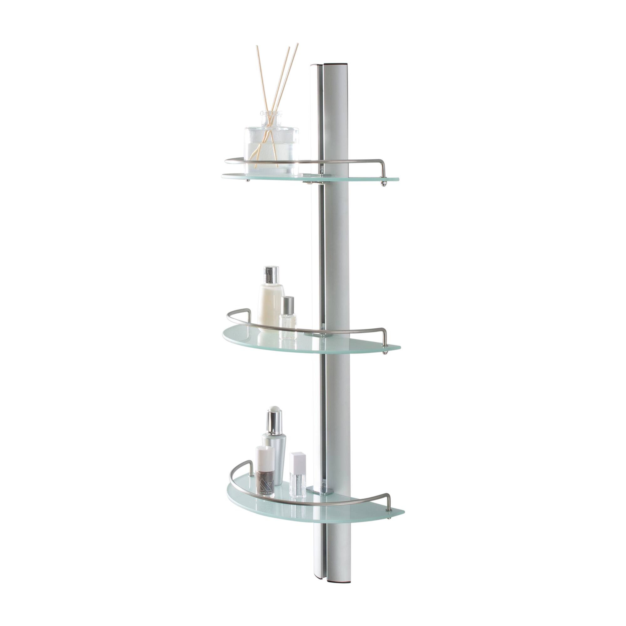 Organize It All 3-Tier Half Moon Glass Shelf